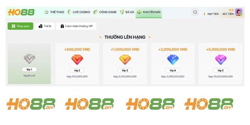 chính sách VIP mới mức thưởng cao nhất thị trường