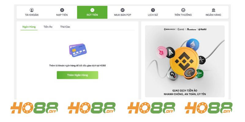 hướng dẫn nạp rút ho88